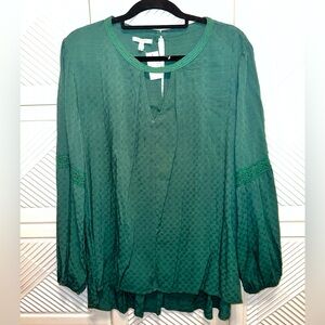 Green Pullover Blouse Plus